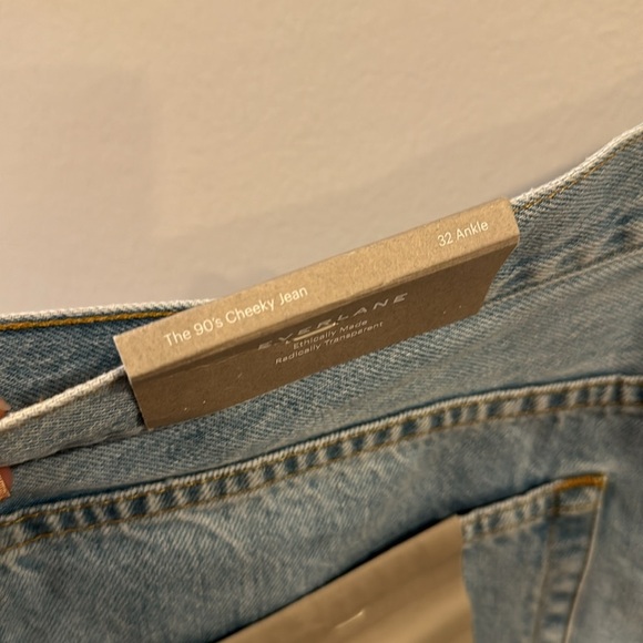 NWT Everlane Women’s The 90s Cheeky Jean Ankle Cut Light Blue Denim Pant Size 32 - Picture 8 of 9